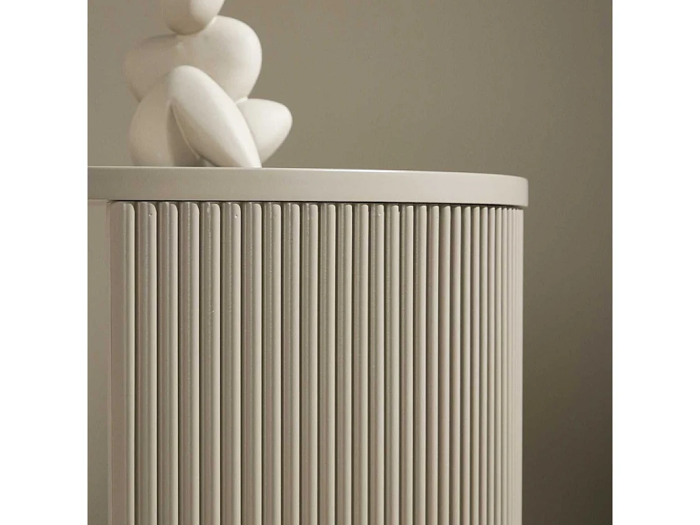 Table Basse Nervurée "Bristol" 60cm Beige