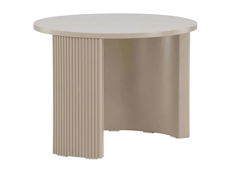 Table Basse Nervurée "Bristol" 60cm Beige