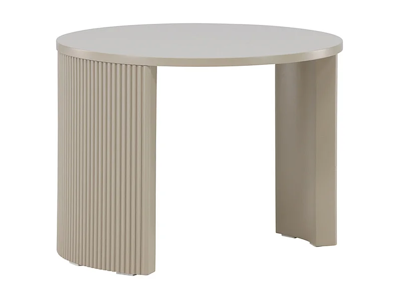 Table Basse Nervurée "Bristol" 60cm Beige