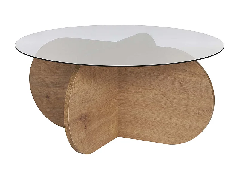 Table basse ronde en verre Aeris