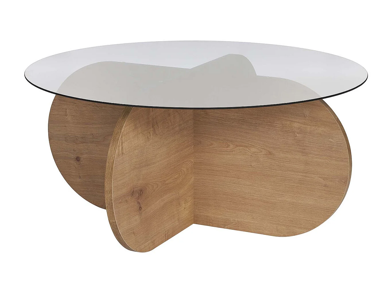 Table basse ronde en verre Aeris