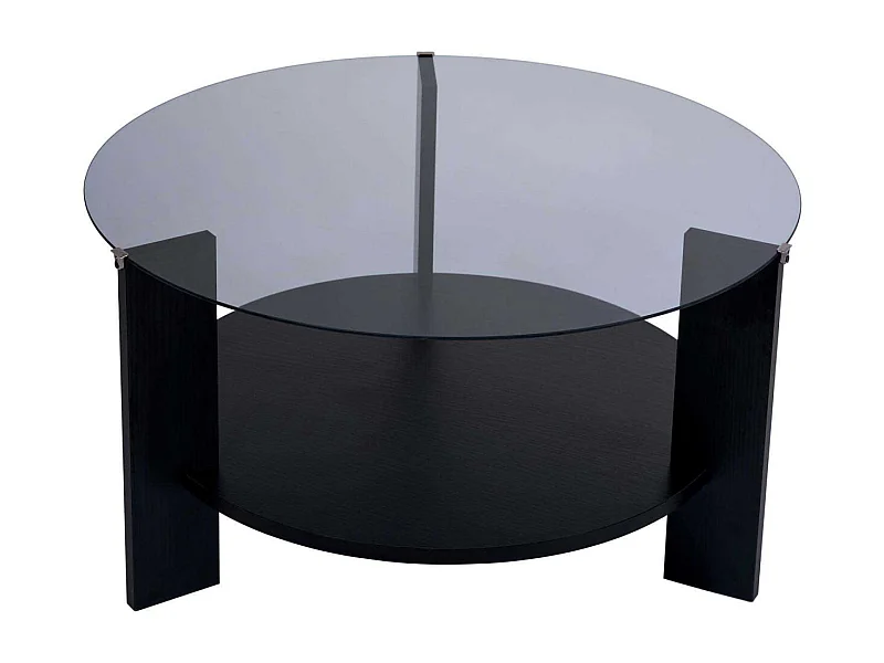 Table basse ronde en verre Clara