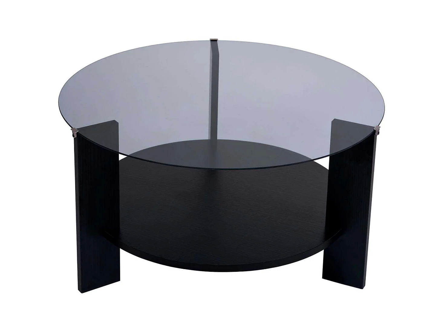 Table basse ronde en verre Clara