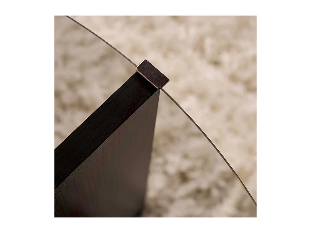 Table basse ronde en verre Clara