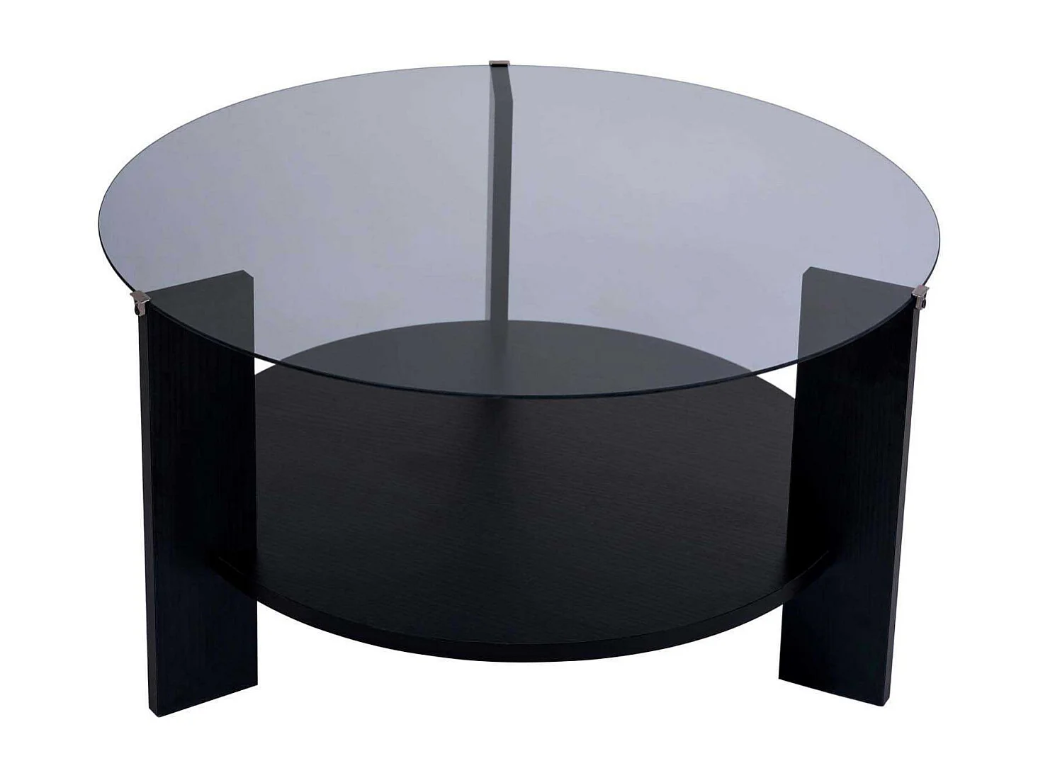 Table basse ronde en verre Clara