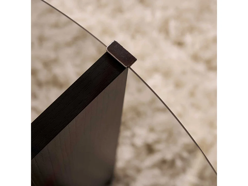 Table basse ronde en verre Clara