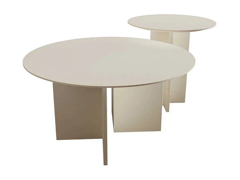 Ensemble de 2 tables en aggloméré Leo