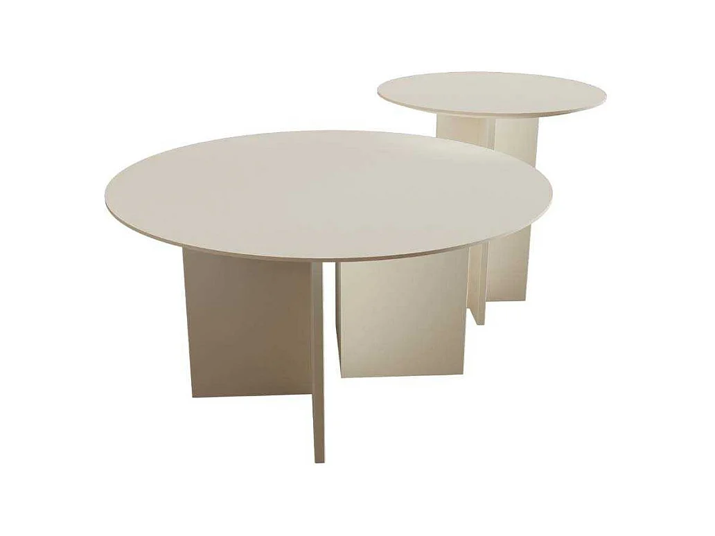 Ensemble de 2 tables en aggloméré Leo