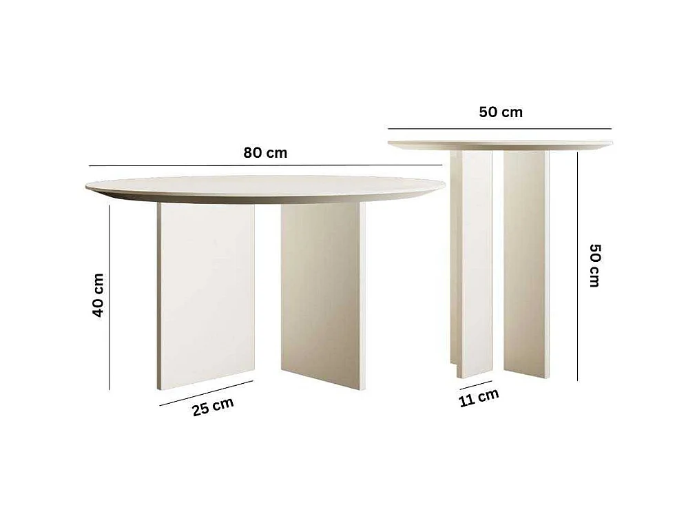 Ensemble de 2 tables en aggloméré Leo