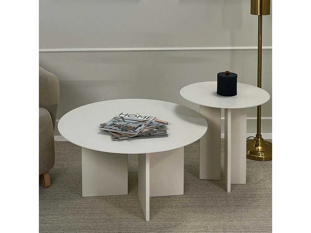 Ensemble de 2 tables en aggloméré Leo