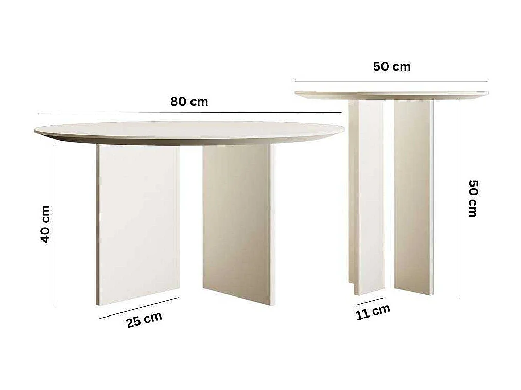 Ensemble de 2 tables en aggloméré Leo