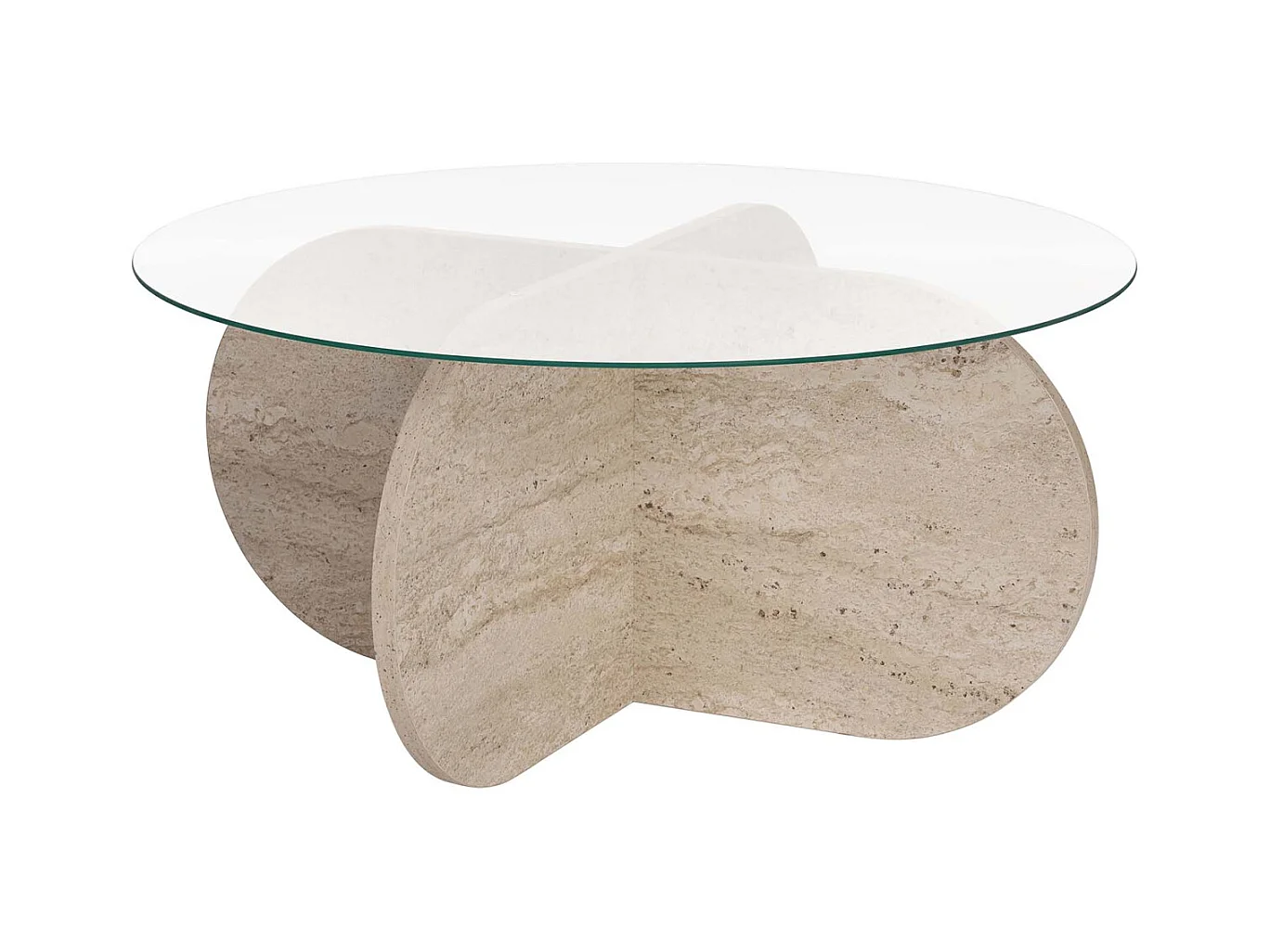 Table basse ronde en verre Aeris
