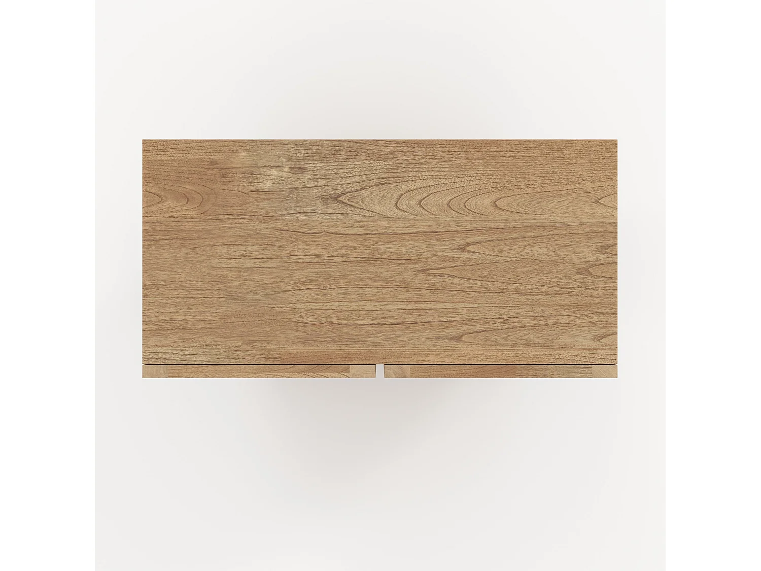 Armoire en bois massif de mindi et rotin - Delya