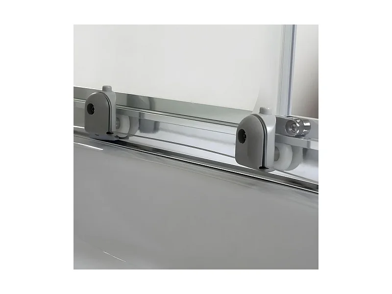 Cabine de douche semi-circulaire arrondie "Lima" en verre trempé transparent cm 80x80 185h