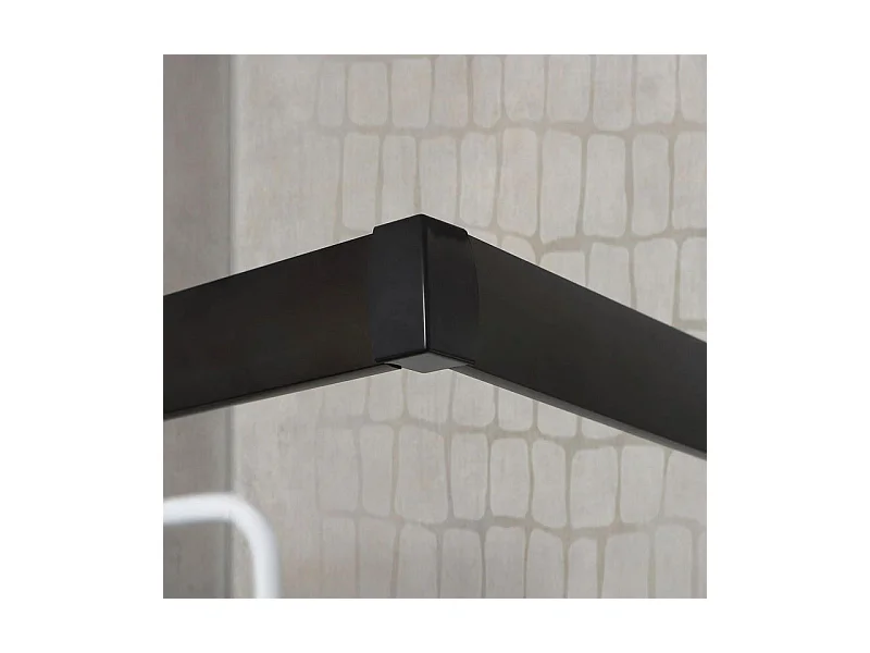 Boîte à mouchoirs carrée « Cielo » en verre transparent avec profil noir opaque cm 80x80 190h