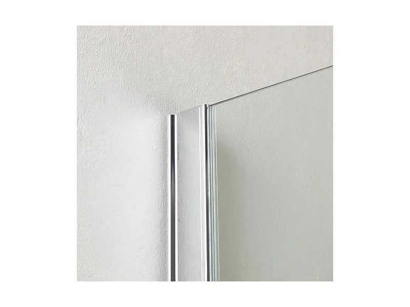 Cabine de douche simple paroi "Walk-in" en verre transparent cm 100x190h