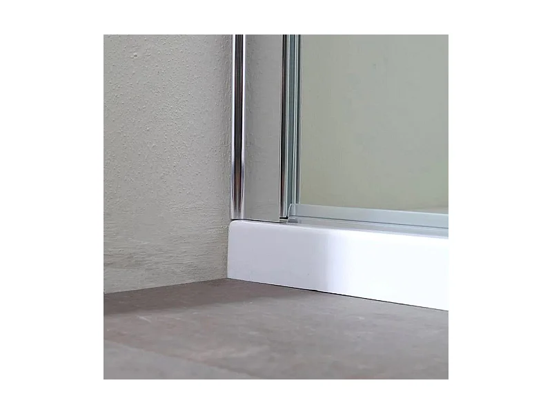 Cabine de douche simple paroi "Walk-in" en verre transparent cm 100x190h