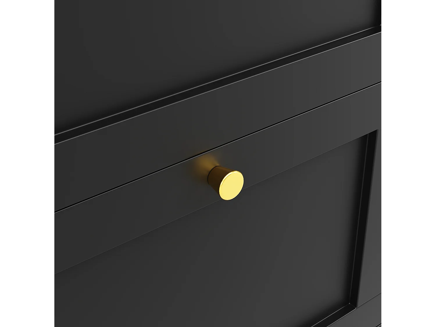 Meuble de bar pivotant avec 4 tiroirs et 1 niche, corps noir avec plateau en placage bois - 138x39x104cm