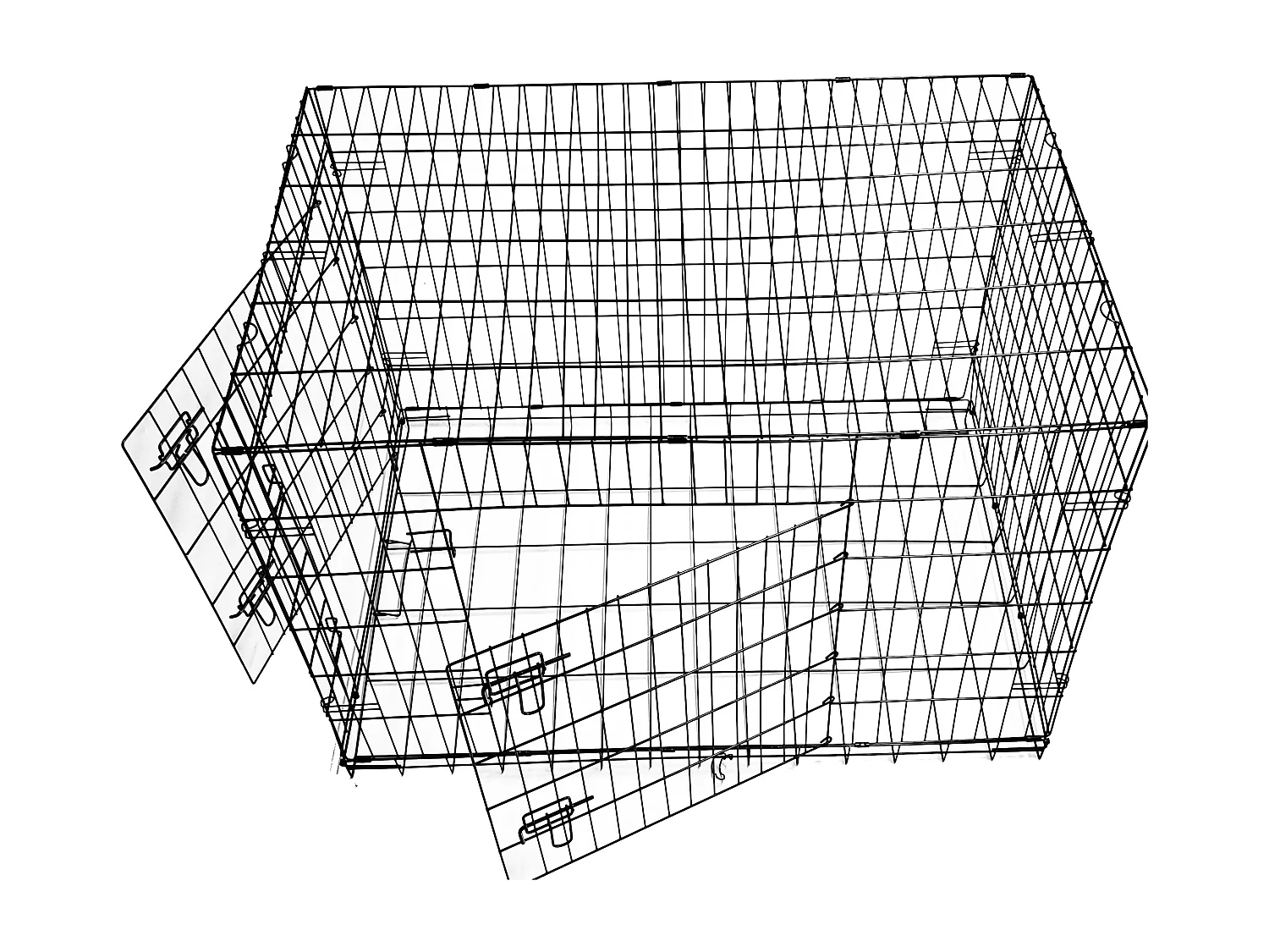 Gabbia robusta per Cani, Gatti e Animali di Piccola Taglia - dimensioni generose 108 x 72 x H 77 cm