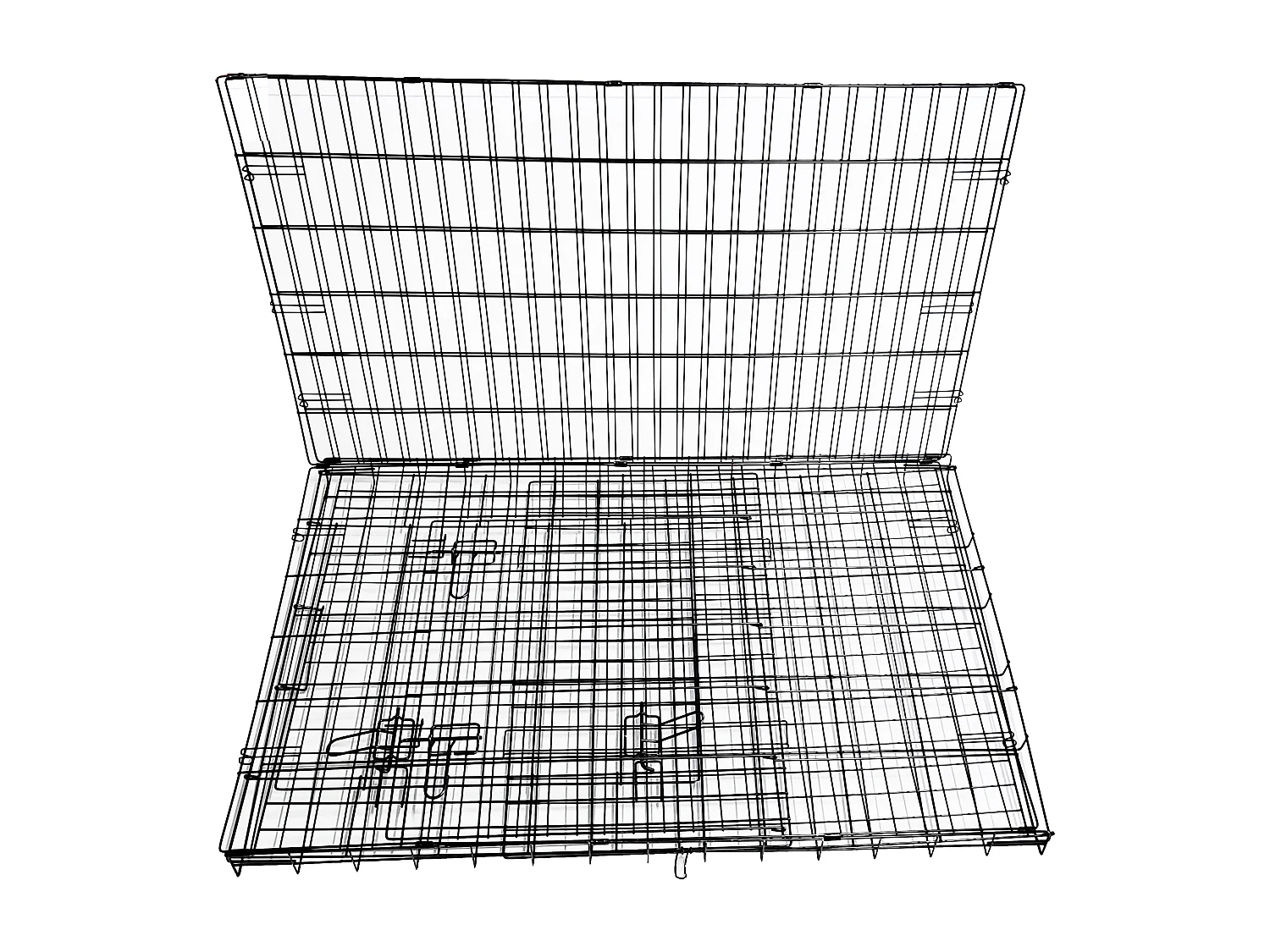 Gabbia robusta per Cani, Gatti e Animali di Piccola Taglia - dimensioni generose 108 x 72 x H 77 cm