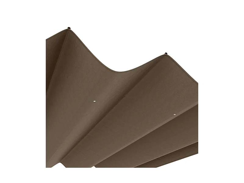 Vervangdak voor pergola 2.85 x 2m, reservezeil, UV30 + bescherming, met 8 regenwaterafvoergaten - Bruin