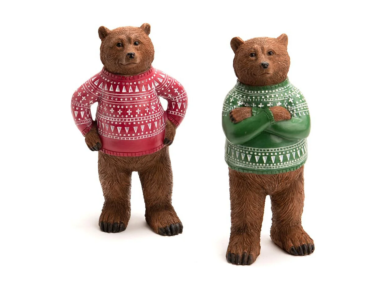 Ours pull Jacquard vert