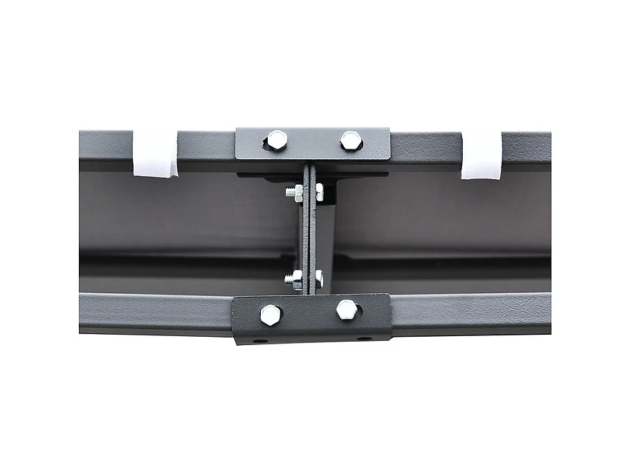 Pergola murale en métal 297 x 297 x 250 cm - avec 16 trous de drainage et toile polyester haute densité - Gris