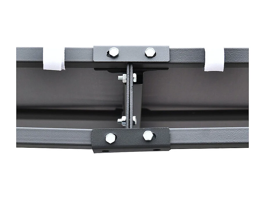 Pergola murale in metallo 297 x 297 x 250 cm - con 16 fori di drenaggio e telo in poliestere ad alta densità - Grigio