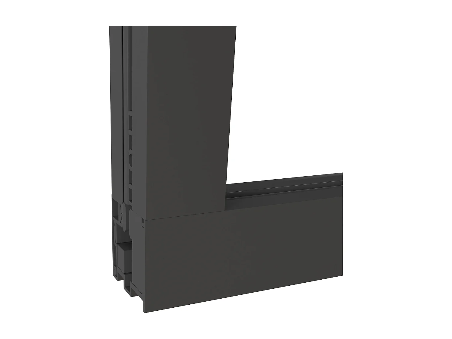 Verrière atelier en aluminium thermolaqué et 4mm verre trempé - L.93 x H.108 cm - Noir - Luminosité Maximale