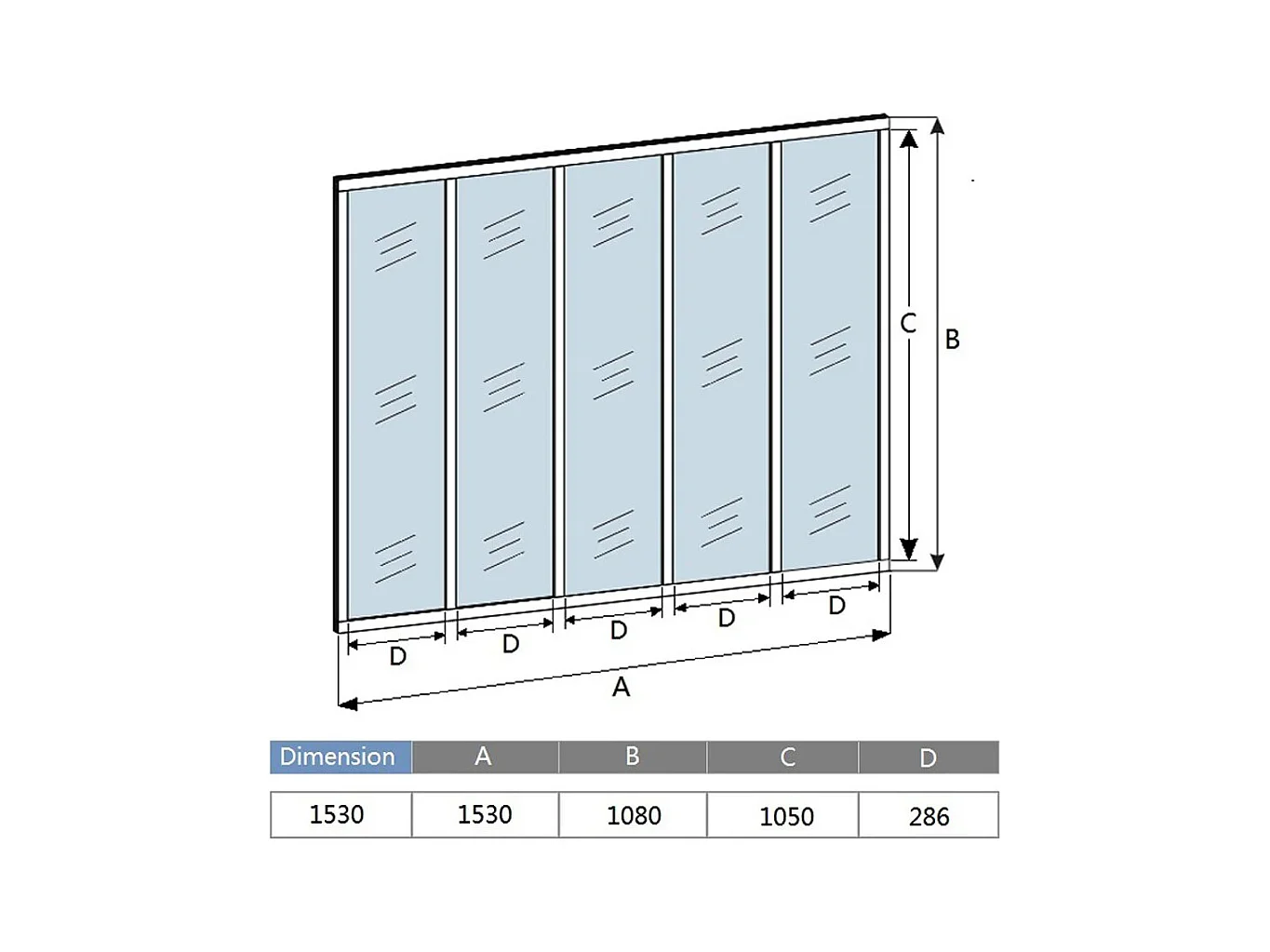 Verrière Atelier Fixe en Aluminium Noir L.153 x H.108 cm - Cloison Intérieure Design Industriel - 4mm Verre Transparent