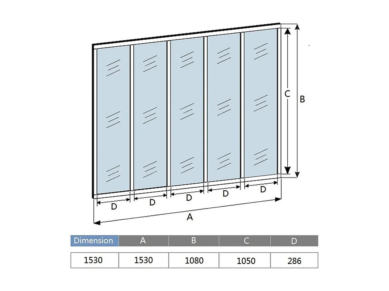 Verrière Atelier Fixe en Aluminium Noir L.153 x H.108 cm - Cloison Intérieure Design Industriel - 4mm Verre Transparent