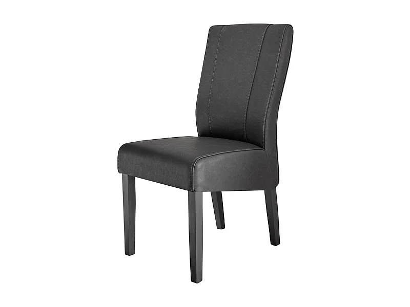 Sedia in ecopelle moderna ampio schienale design geometrico 46x99 SDL1 grigio