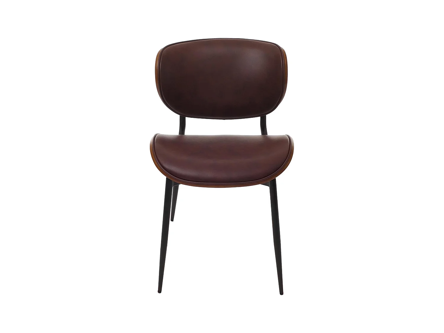 Set di 6 sedie da pranzo MCW-O45, sedia, ecopelle in legno curvato 280g/m² Oeko-Tex MVG ~ color noce, marrone vintage