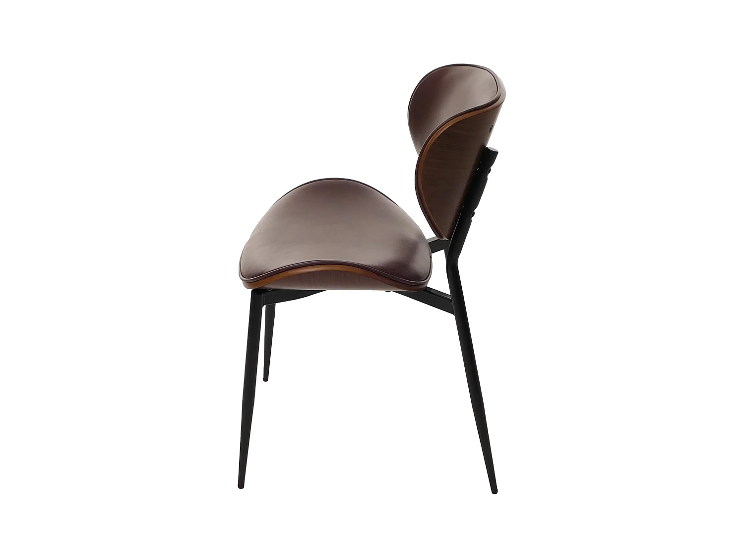 Set di 6 sedie da pranzo MCW-O45, sedia, ecopelle in legno curvato 280g/m² Oeko-Tex MVG ~ color noce, marrone vintage