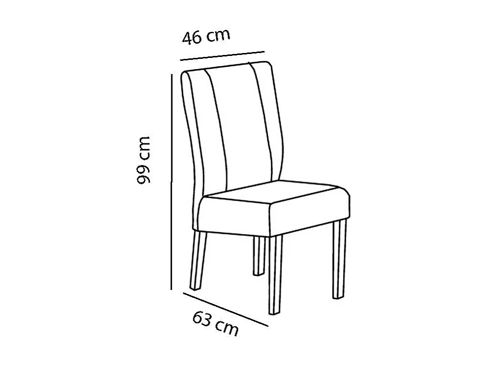 Sedia in ecopelle 46x99 cm grigia SDL4