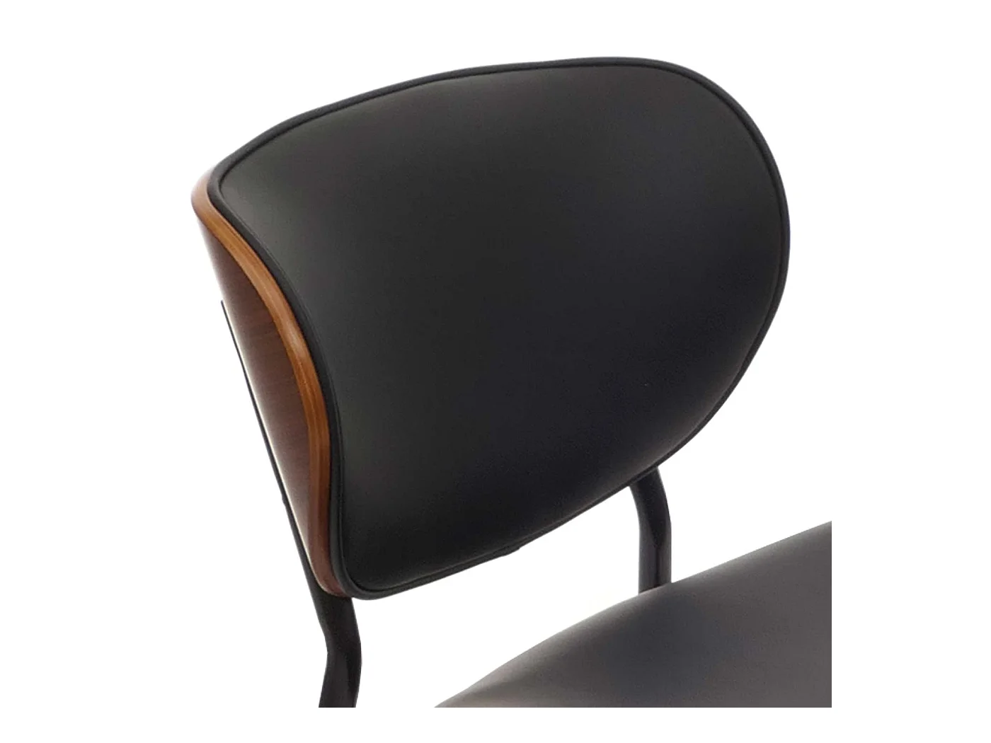 Esszimmerstuhl MCW-O45 (6er-Set), Walnuss-Optik, schwarz