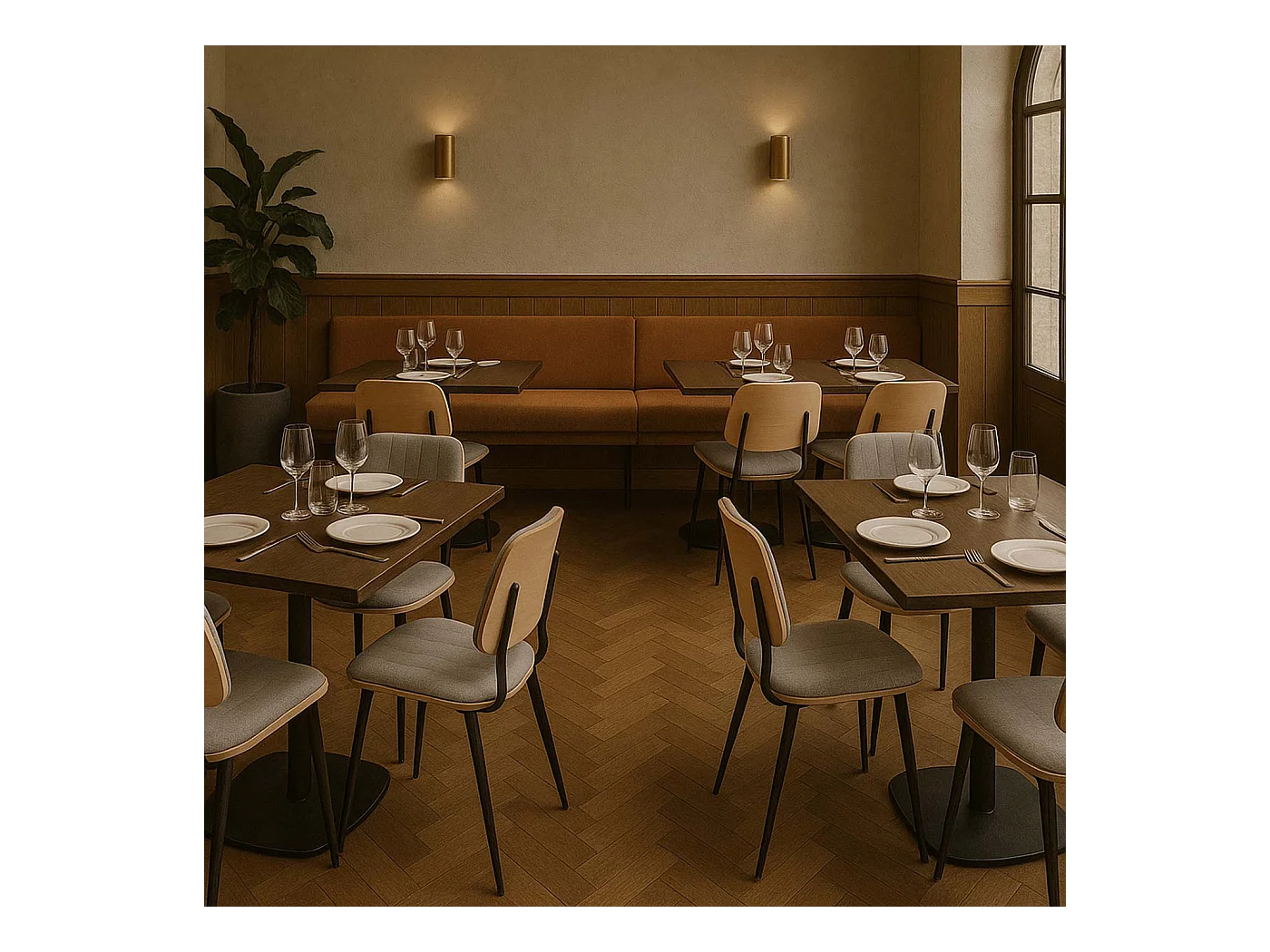 Chaise de salle à manger MCW-O44 (lot de 6),  naturel, gris clair