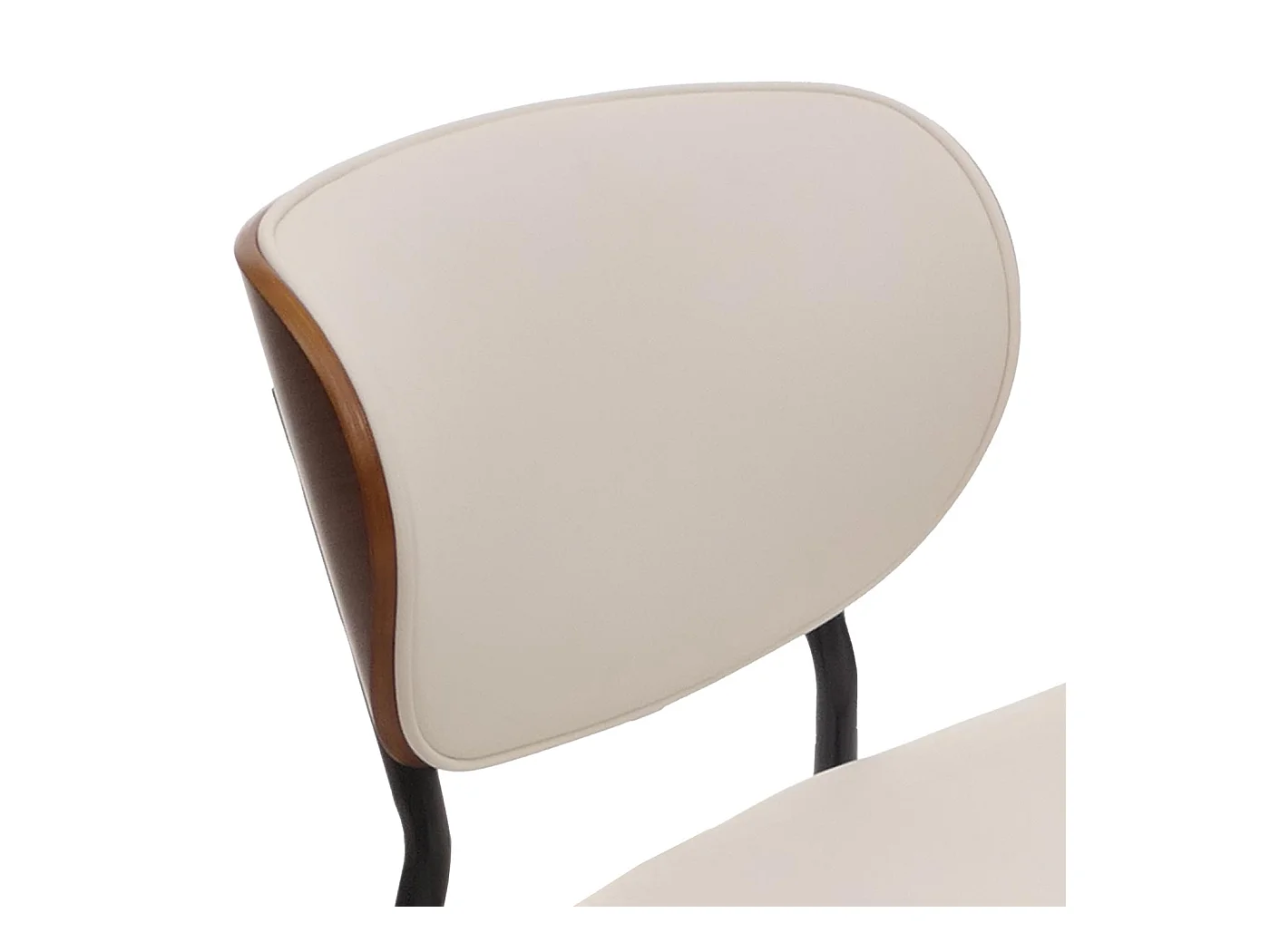 Chaise de salle à manger MCW-O45 (lot de 6),  aspect noyer, blanc