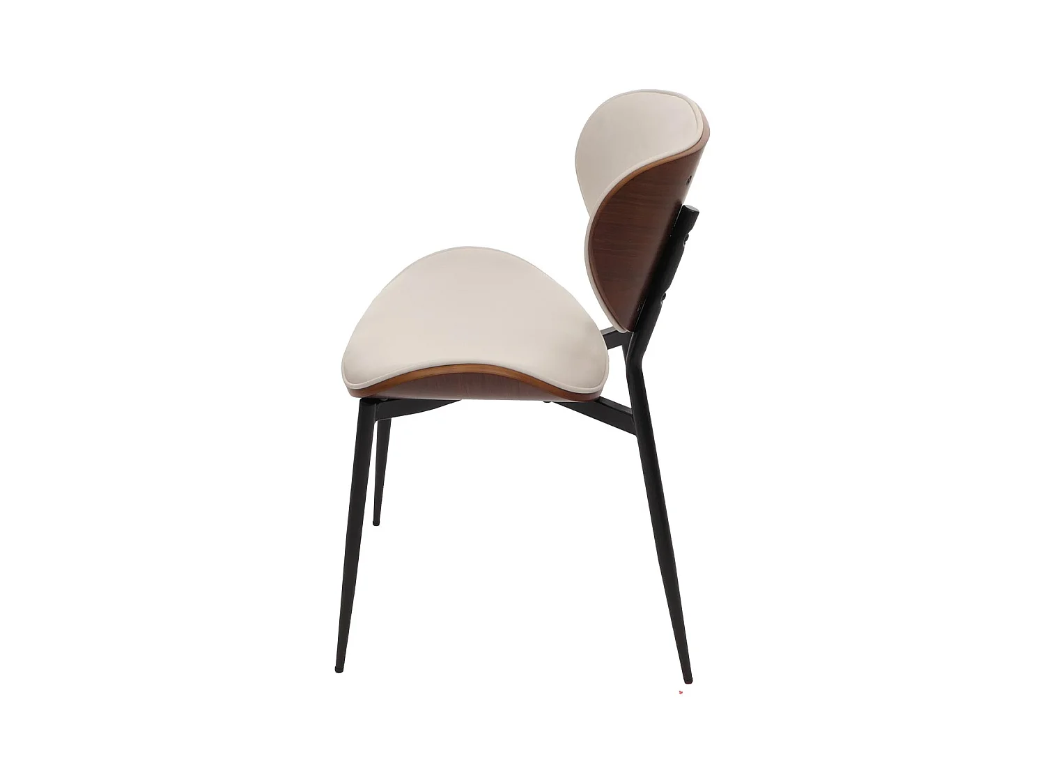 Chaise de salle à manger MCW-O45 (lot de 6),  aspect noyer, blanc