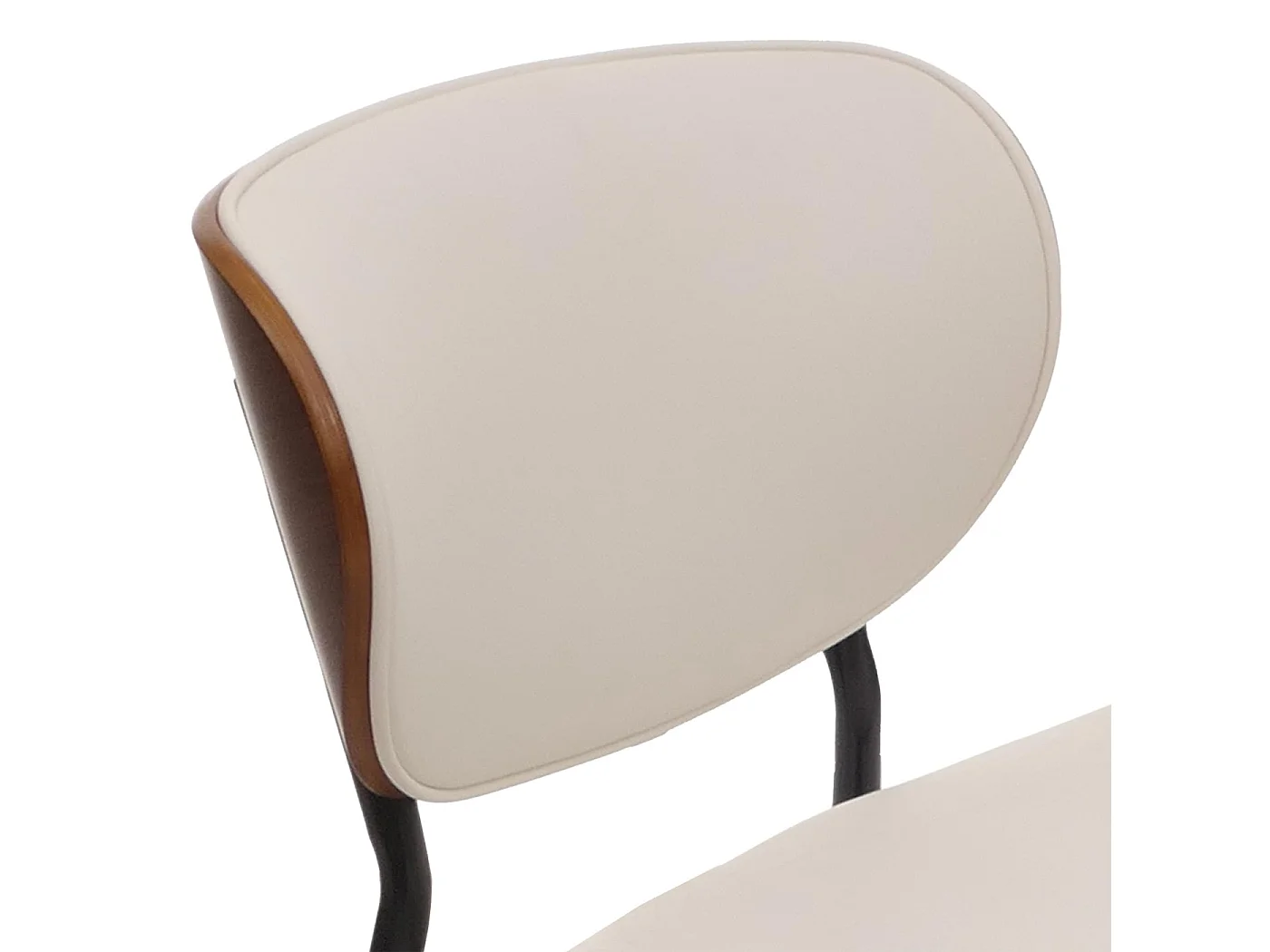 Chaise de salle à manger MCW-O45 (lot de 6),  aspect noyer, blanc