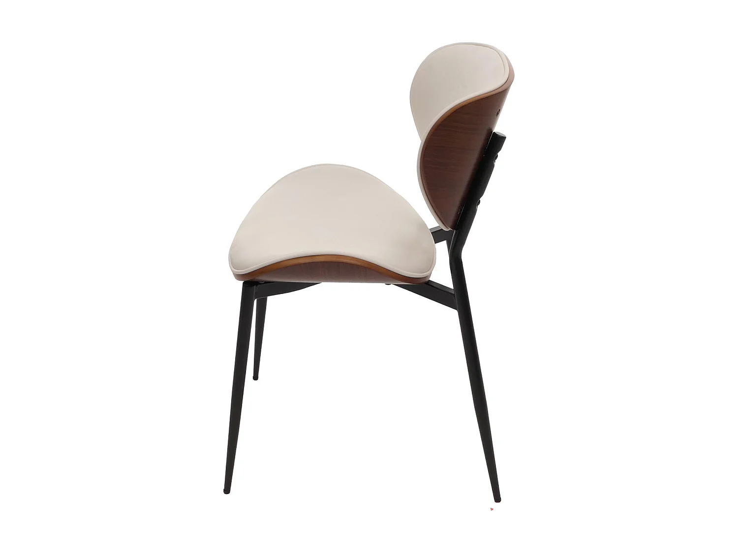 Chaise de salle à manger MCW-O45 (lot de 6),  aspect noyer, blanc