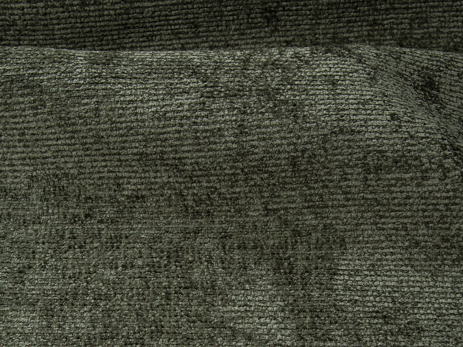 Canapé 3 places convertible express en tissu texturé vert kaki - Couchage lattes larges 140 cm - Matelas 18 cm - DARIELO