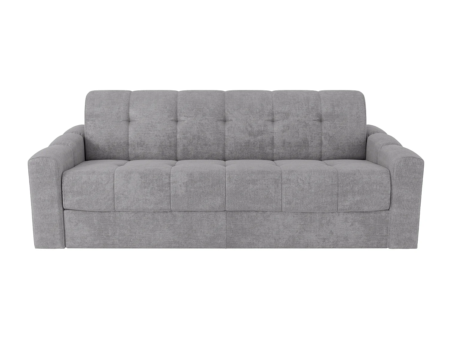 Canapé 3 places convertible express en tissu texturé gris clair - Couchage 140 cm - Matelas 22 cm avec mémoire de forme - DARIELO