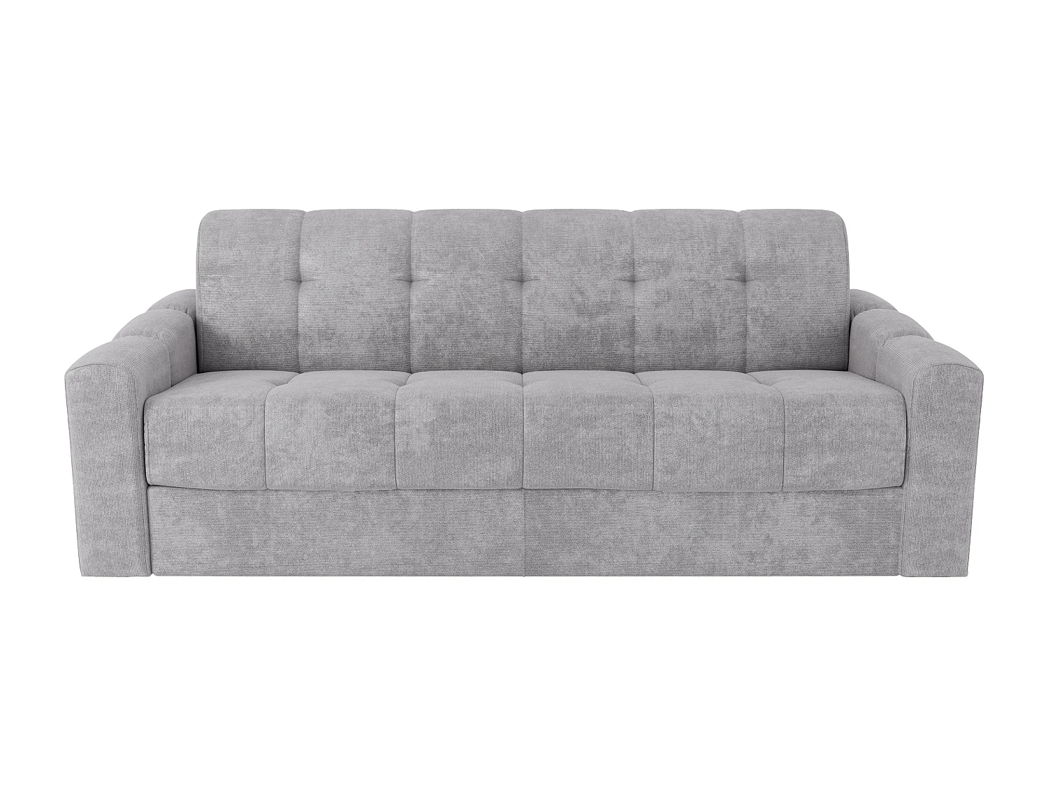 Canapé 4 places convertible express en tissu texturé gris clair - Couchage 160 cm - Matelas 22 cm avec mémoire de forme - DARIELO