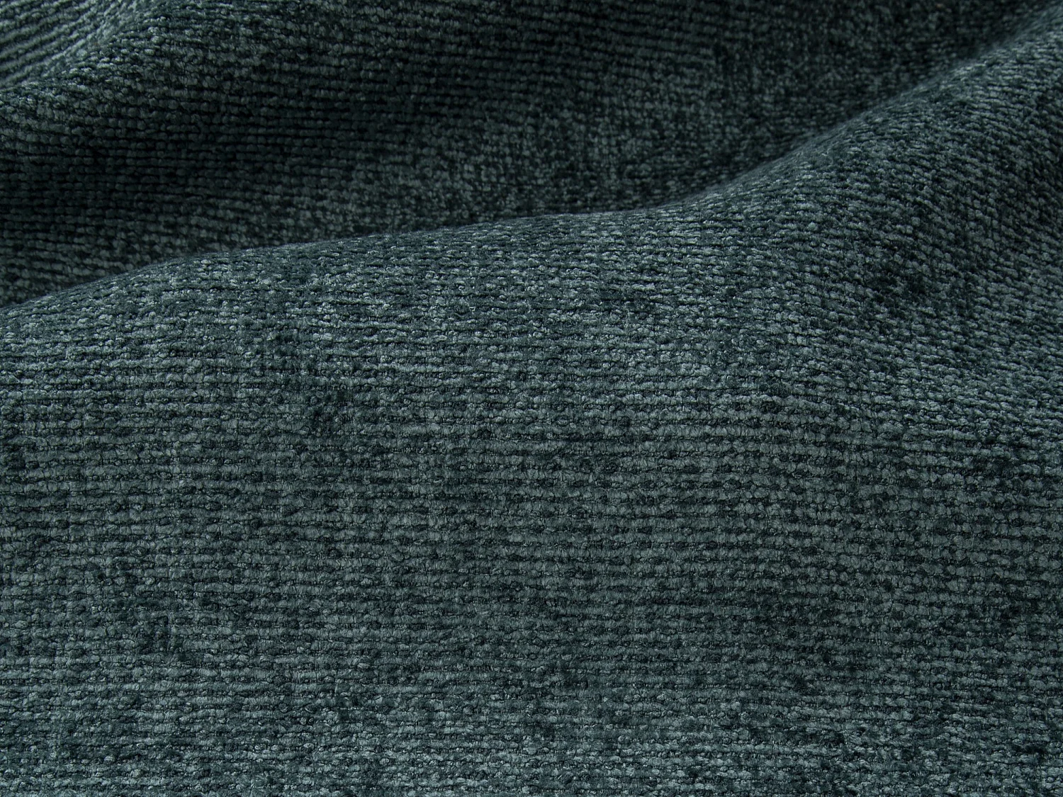 Canapé 4 places convertible express en tissu texturé bleu canard - Couchage lattes larges 160 cm - Matelas 14 cm - DARIELO