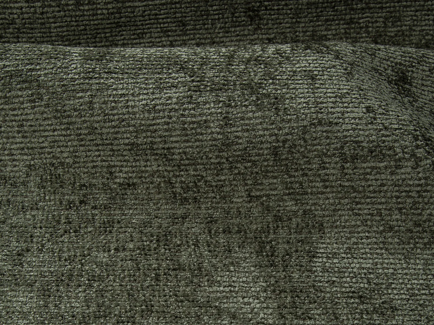 Sofá de canto convertível abertura rápida em tecido texturizado verde caqui - Cama ripas largas 140 cm - Colchão 14 cm - DARIELO