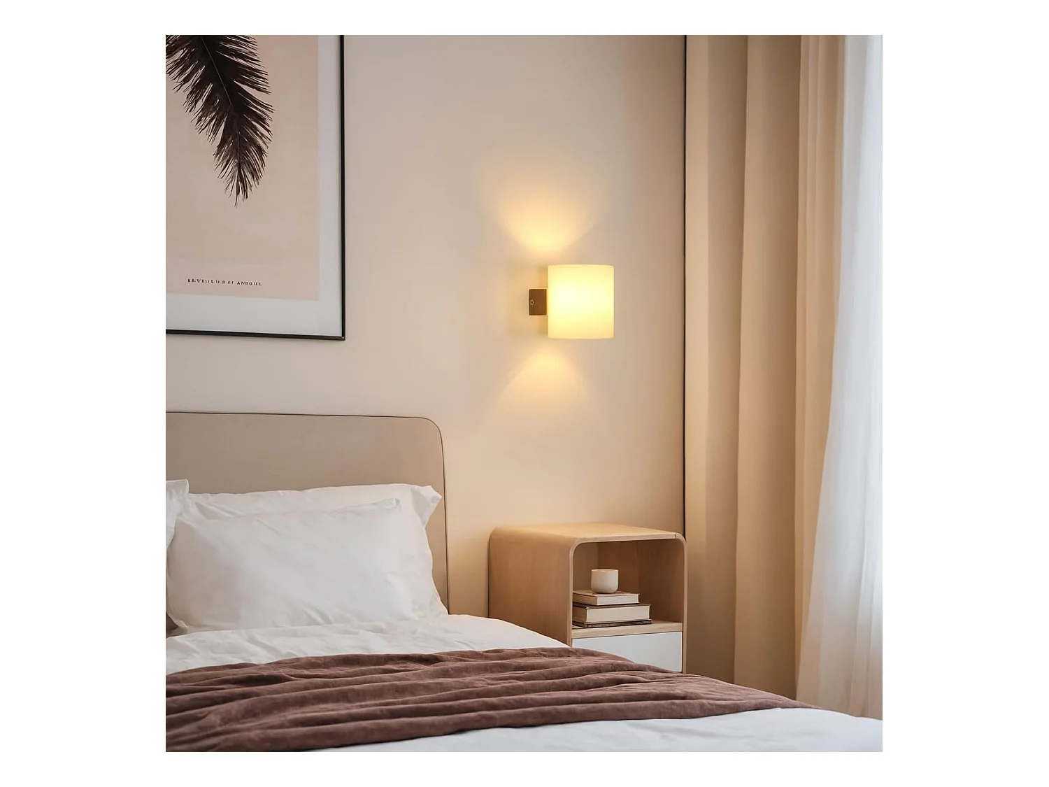 Applique murale d'intérieur en bois 3000K/4500K/6500K, 3 couleurs, LED à intensité variable, pour salon, escalier (avec ampoule 12W)