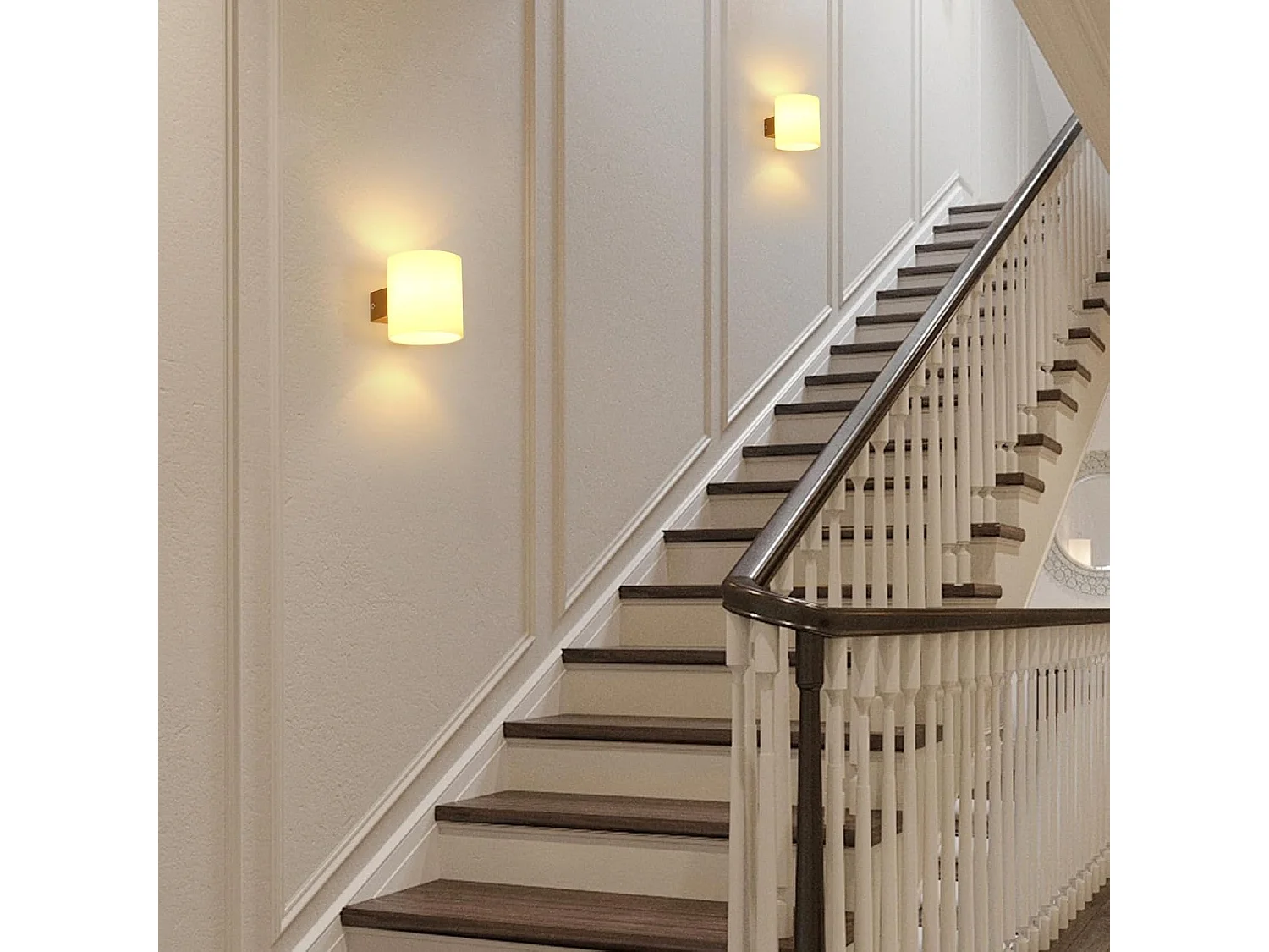 Applique murale d'intérieur en bois 3000K/4500K/6500K, 3 couleurs, LED à intensité variable, pour salon, escalier (avec ampoule 12W)