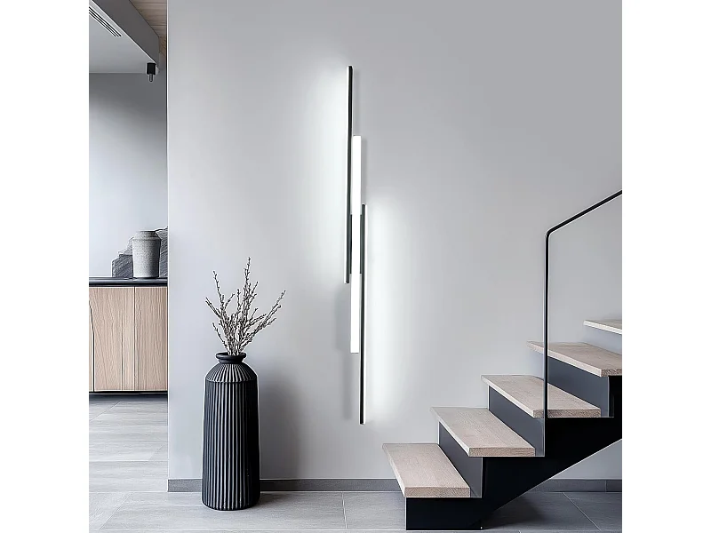 Applique murale LED d'intérieur 90 cm, 24 W, 2700 lm, moderne, pour chambre, salon, couloir, escalier, blanc froid 6500 K