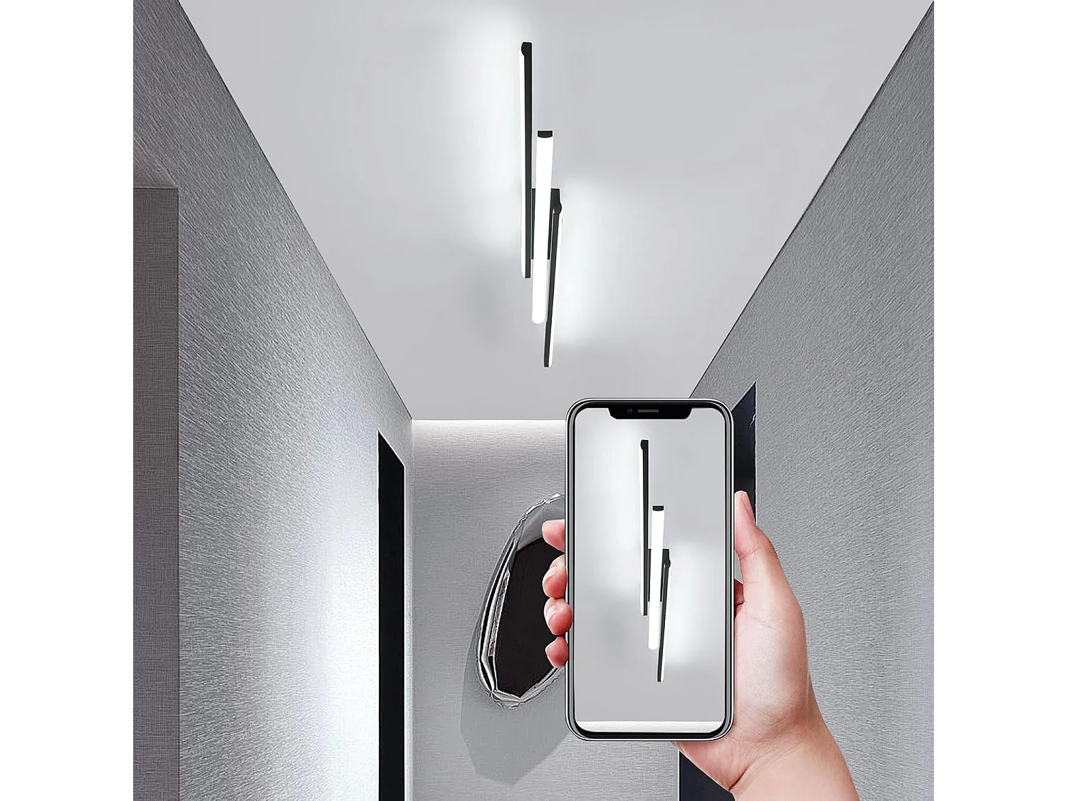 Applique murale LED d'intérieur 90 cm, 24 W, 2700 lm, moderne, pour chambre, salon, couloir, escalier, blanc froid 6500 K